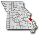 Map showing location of Ste. Genevieve County in Missouri